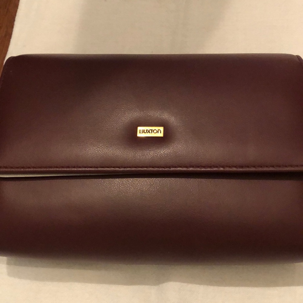 Wine leather purse. Brand new with tags